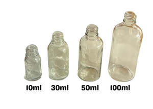 Glass Bottles: Clear Essential Oil Bottles