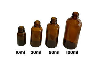 Glass Bottles: Amber Essential Oil Bottles