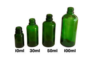 Glass Bottles: Green Essential Oil Bottles
