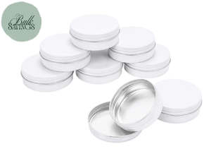 Lip Balm Containers: Aluminium Tins – White | 30gm