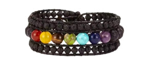 Black Lava Stone Bracelet Rope Chakra (12)