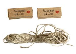 Craft Labels / Tags / gift labels / Handmade with Love x 100