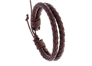 Jewellery Sale: Mens Leather Braided Bracelet (21)