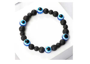 Jewellery Sale: Evil Eye Bracelet with Lava Beads (6)