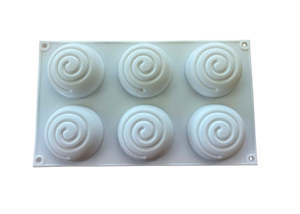 Round with Swirl Mold - 6 Cavity