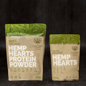 Organic Hemp Hearts & Hemp Heart Protein Combo Pure Heart Aotearoa