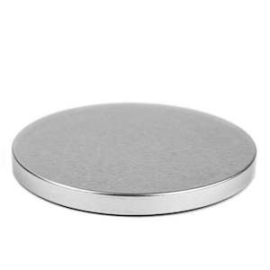 3 Wick Tumbler Lids: Silver Metal Flat Lid (3-Wick)