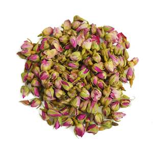 Floral Bath Salts: Rose Buds, Pink - Organic