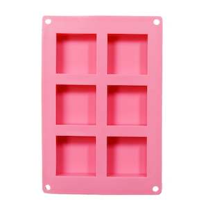 Peppermint Slice: Soap Mould - Square, 6 Cavity