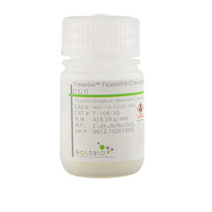 Antibiotics: Timentin®  Ticarcillin/Clavulanate (15:1)