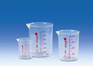 Beakers: Griffin beakers, PMP, printed red scale