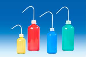 Wash bottles, coloured, PE-LD/PP