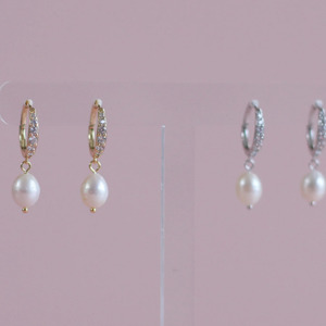 Jewellery: Freya Pearl Huggies