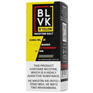 Nicotine Salt E-Liquid: BLVK N' YELLOW - Mango Strawberry Ice