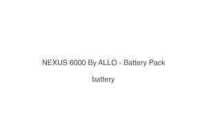 NEXUS 6000 By ALLO - Battery Pack