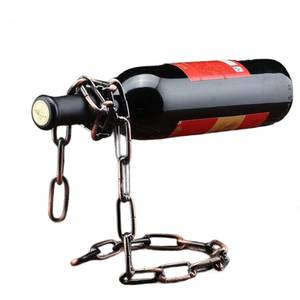 Decoration: Floating Chain Wine Holder Rack - Purified NZ