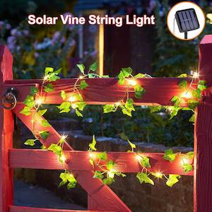 10M Solar Vine Leaf Fairy Garden String Lights - Purified NZ