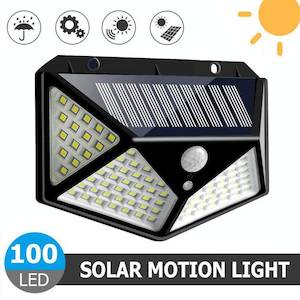 Decoration: 100 LED Solar Power PIR Motion Sensor Wall Light - Purified NZ