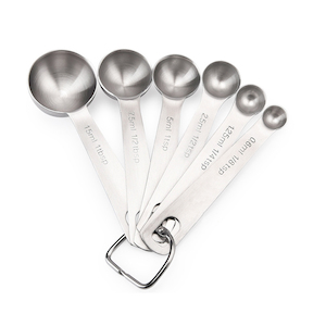 Home & Living - Purified: 6Pcs Stainless Steel Measuring Spoon Set Baking Seasoning Cooking Kitchen Tool - Purified NZ
