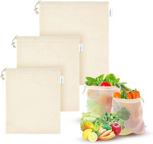 Organic Reusable Fresh Produce Cotton Food Bags - Purified NZ