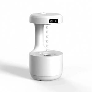 Decoration: Anti-Gravity Air Humidifier Water Droplets Clock Lamp - Purified NZ