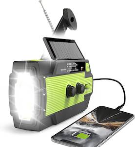 Emergency Solar Hand Crank Portable Charger and Flashlight - Purified NZ
