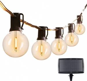 Home & Living - Purified: Solar String Lights Outdoor G40 Patio Lights with 25 LED Bulbs, 4 Light Modes, 7.6M - Purified NZ
