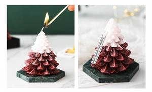 Elegant Pine Tree Fragrance Scented Candle with Marble Coaster Gift - Purified NZ