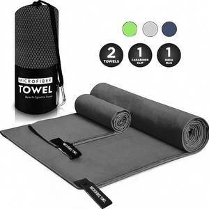 Set of 2 Fast Drying Lightweight Travel Beach GYM Towel Set - Purified NZ