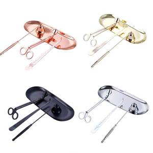 4PC Stainless Steel Deluxe Candle Wick Trimmer and Snuffer Set - Purified NZ