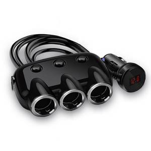 USB Car Charger Cigarette Lighter Splitter Voltage Display 12-24V - Purified NZ