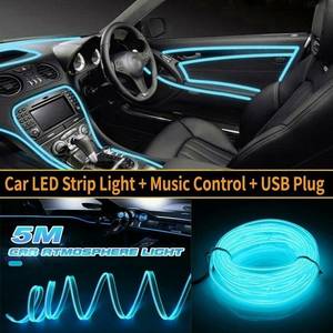 Products: Car Interior Music Flashing EL LED Atmosphere Neon Strip 7M