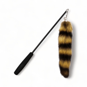 Raccoon Tail Wand Cat Toy