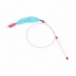 Cat Toys: Blue Feather Bendy Wand Cat Toy