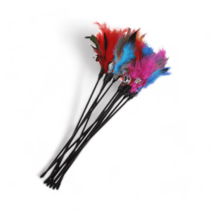 Cat Toys: Short Feather Wand Cat Toy