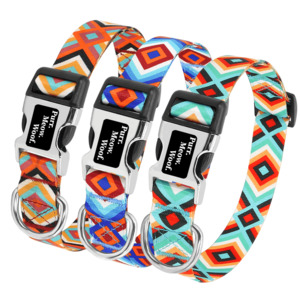 Slim Kaleidoscope Dog Collar