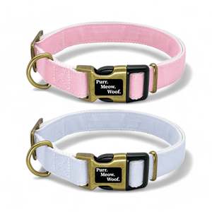 Dog Collars: Canvas Brass Dog Collar