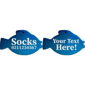 Custom Text Fish | Mirror Stainless | Cat & Dog ID Pet Tag