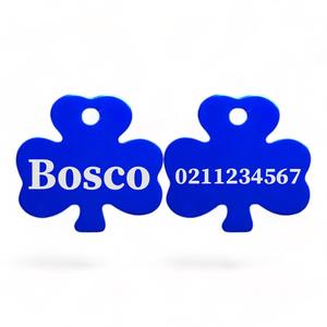 Name Front & Number Back | Shamrock Aluminum | Cat, Kitten & Dog ID Pet Tag