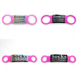 Purr Meow Woof Collar Id Cat Dog Pet Tag Nz: Collar ID Name & 2 Numbers Cat & Dog ID Pet Tag