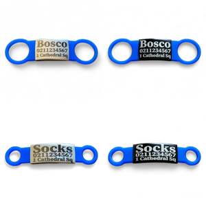 Purr Meow Woof Collar Id Cat Dog Pet Tag Nz: Collar ID Name, Number & Address Cat & Dog ID Pet Tag