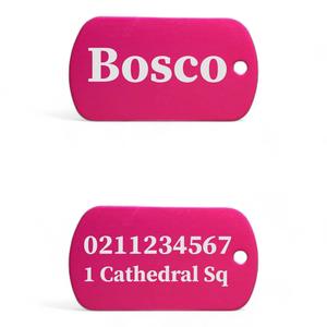 Military Dog Id Tags: Name Front & 1 Number Address Back Military Dog ID Pet Tag