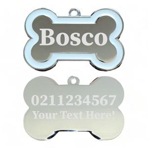 Outline Bone: Custom Text | Outline Bone | Dog ID Pet Tag