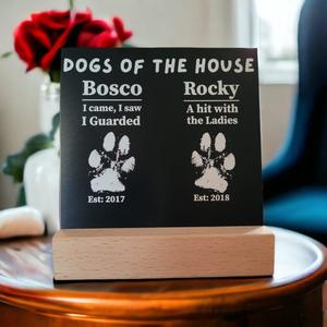 Pet Memorials: Laser Engraved Dogs & Cats Of The House