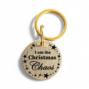 Limited Edition Xmas Tags: I Am The Christmas Chaos | Bespoke Brass | Pet ID Tag - Xmas Limited Edition