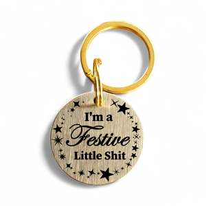 I'm a Festive Little Shit | Bespoke Brass | Pet ID Tag - Xmas Limited Edition