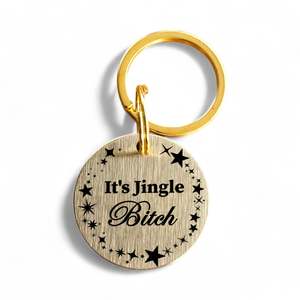 It's Jingle Bitch | Bespoke Brass | Pet ID Tag - Xmas Limited Edition
