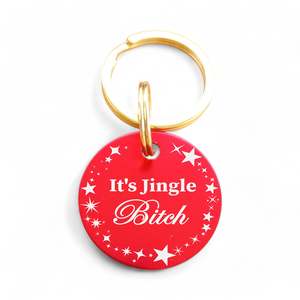 It's Jingle Bitch | Round Aluminum | Pet ID Tag - Xmas Limited Edition