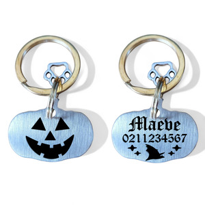 Spooky Pumpkin: Tober the Pumpkin | Bespoke Brass | Cat & Dog Pet ID Tag