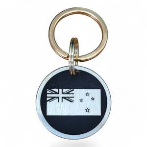 Luxe Bespoke Brass Nz Flag: LUXE | Bespoke Brass | NZ Flag Cat & Dog ID Pet Tag